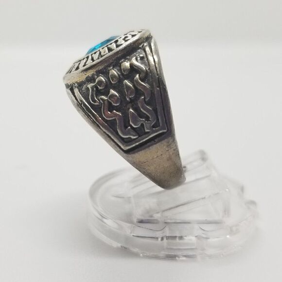 Silver Blue Stone Ring  - Picture 3 of 5